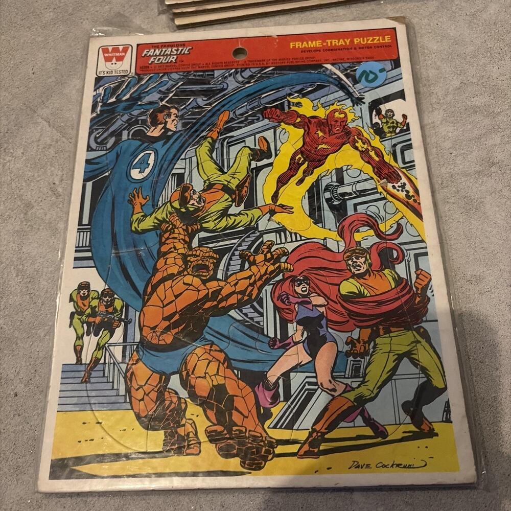 Fantastic Four Rare Vintage Frame Tray Puzzle 1977 Whitman New